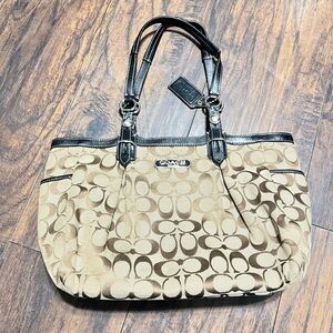 Coach Tan and Black Women's Bag